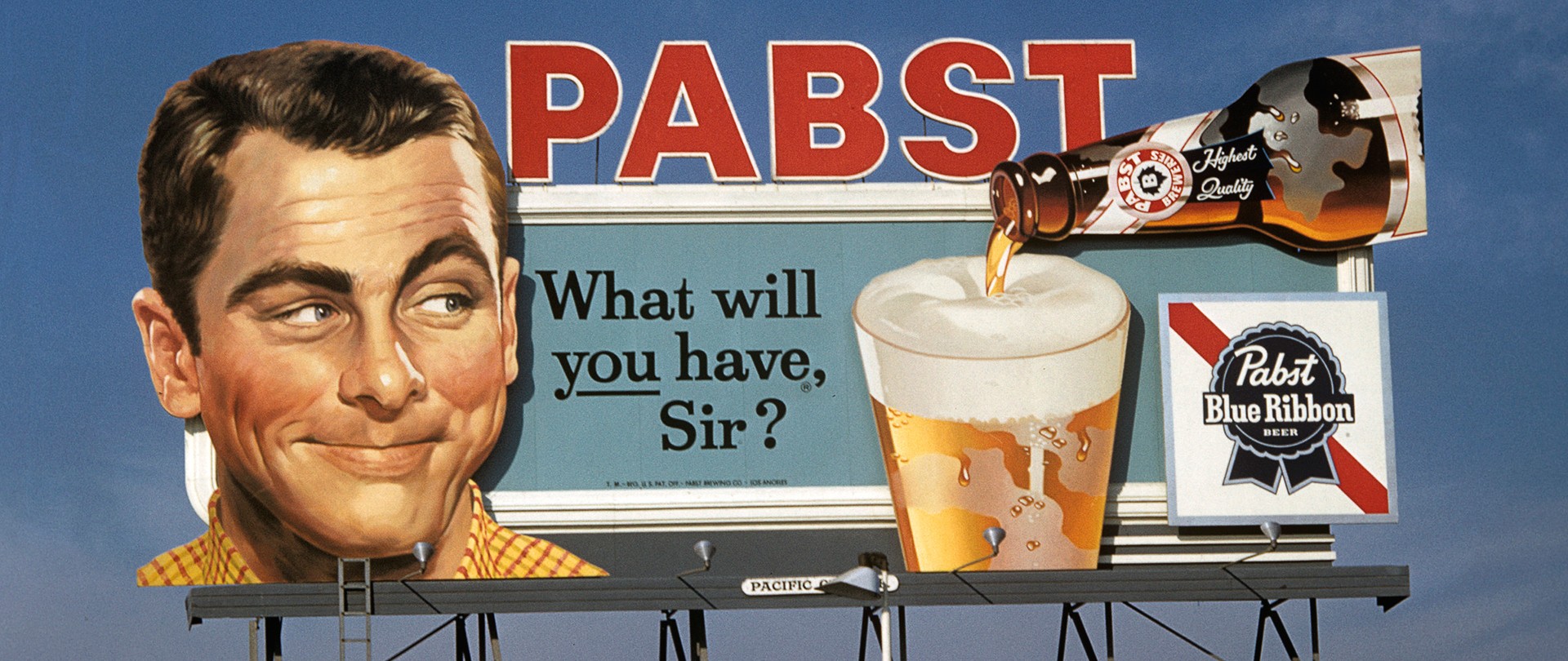 Een reclame voor bier in de Verenigde Staten in 1958. Foto: Hollandse Hoogte