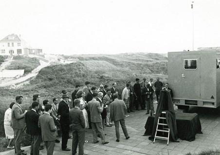 The Dutch Radar Research Station holds a demonstration in the dunes along the Dutch coast, private photo collection