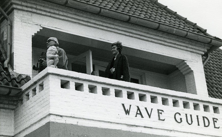 Schimmel on the villa's balcony, private photo collection