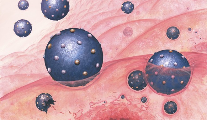Een illustratie van het hepatitis C-virus. Beeld: ANP