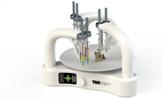 Een conceptuele tekening van hoe een voedselprinter er in de toekomst uit zou kunnen zien. Foto: TNO