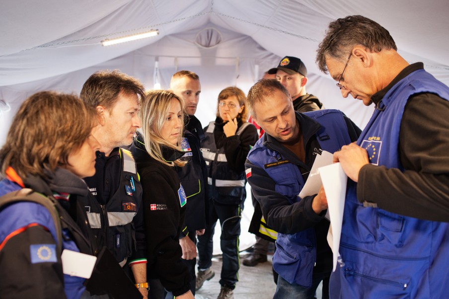 Hoofdkantoor van het EU-coördinatieteam. Foto: Pieter van den Boogert