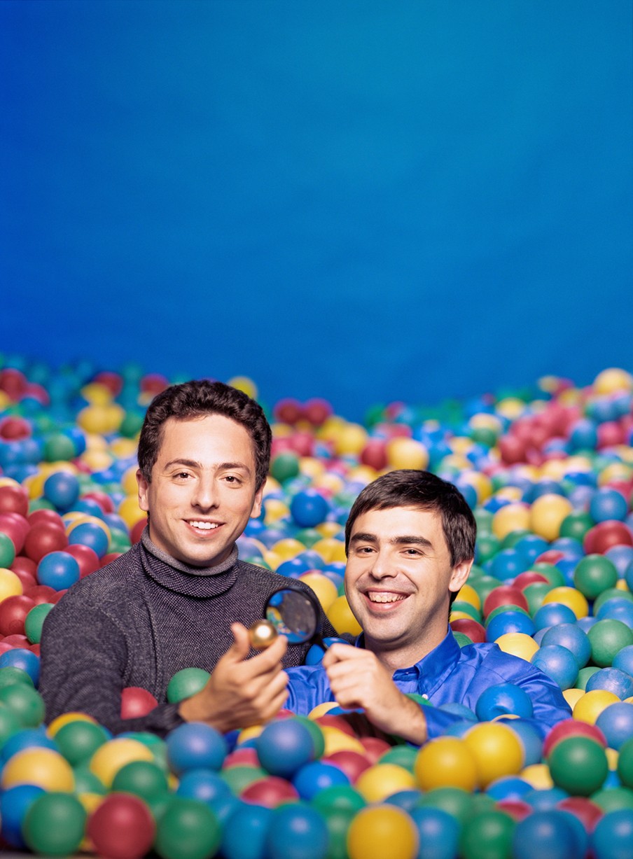 Larry Page en Sergey Brin. Foto: Michael Grecco/Hollandse Hoogte