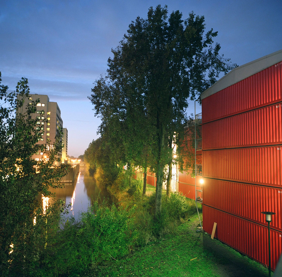 Containerwoningen voor studenten in Amsterdam. Foto: Christian Lutz/Hollandse Hoogte