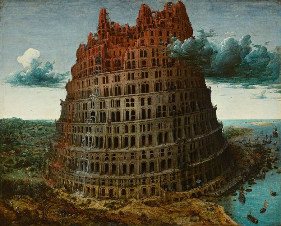 Pieter Bruegel, De toren van Babel, circa 1565. Te zien in Museum Boijmans Van Beuningen. 