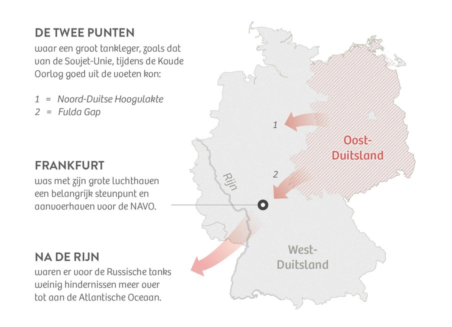 Fulda Gap in 1954-1989. Infographic: De Correspondent