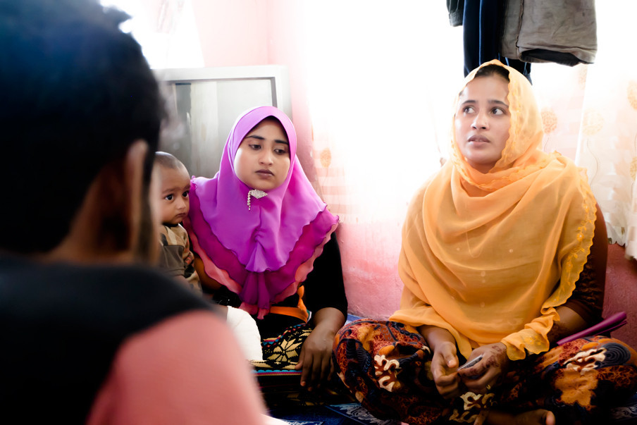 Gevluchte Rohingya’s uit Birma en Bangladesh in Alor Setar, Maleisië. De interviews zijn uiteindelijk niet gebruikt in de reportage. Foto: Andreas Stahl
