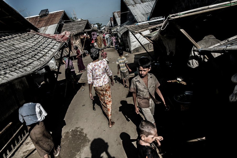 In het negen kilometer verderop gelegen opvangkamp Darpaing is het leven al niet veel beter. Foto: Andreas Stahl