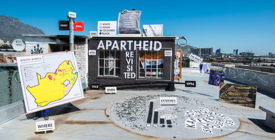 De ‘home’ van Apartheid Revisited, gebouwd door Afdeling Buitengewone Zaken.