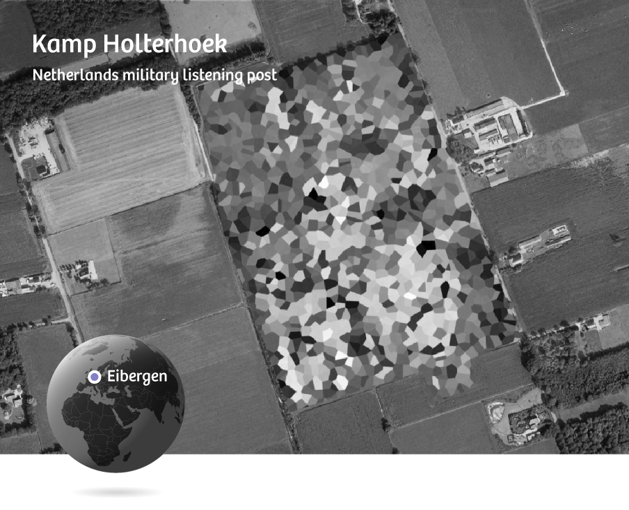 Google Maps blurs out all detail at Kamp Holterhoek in the Netherlands.