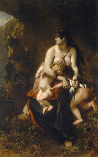 Het schilderij Medea uit 1862 door Eugène Delacroix. Reproductie: Art Media / Print Collector / Getty Images