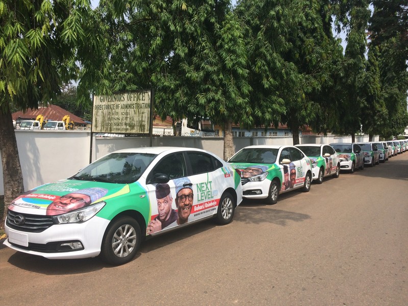 APC campagne-auto’s in Edo State.