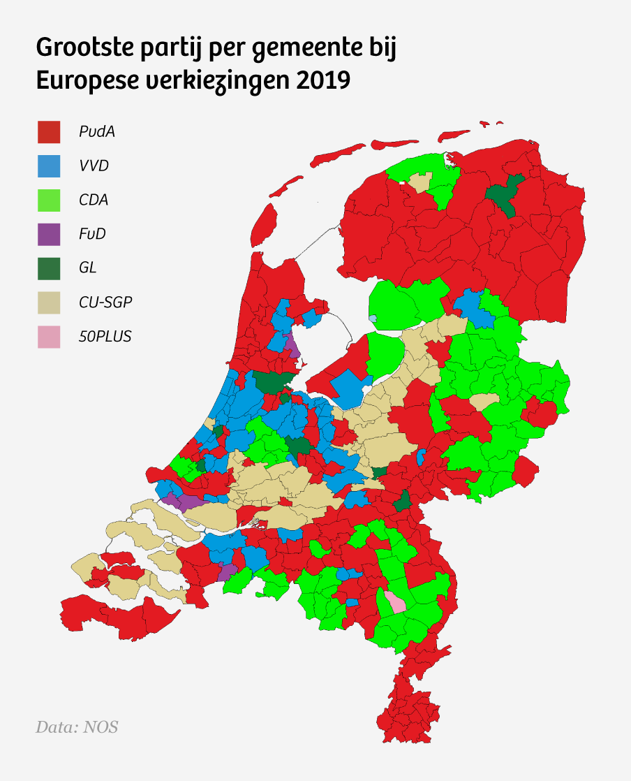 Meander veer Vaardig De politieke kaart van Nederland verschoot tweemaal flink van kleur – maar  is stabieler dan ze lijkt - De Correspondent